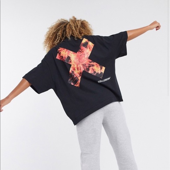 ASOS - Collusion Black Unisex T-Shirt - Picture 5 of 5